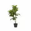 S64 Short Potted Faux Fiddle Floor Plant