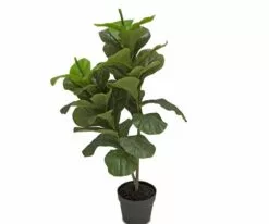 S64 Short Potted Faux Fiddle Floor Plant 5 S64 Short Potted Faux Fiddle Floor Plant -Home Decor Sales 896A7896