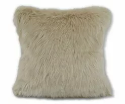 B36 Rorik Faux Fur Pillow Cover - Beige