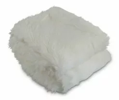 B36 Rorik Faux Fur Throw - White