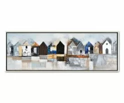 F27 Fishing Village Oil Painting