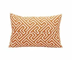 J18 Palma Outdoor 12" Lumbar Toss Pillow - Orange -Home Decor Sales J18 Palma 12OutdoorLumbarTP Orange Back