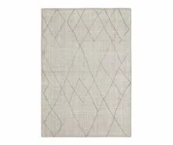 K01 Tangier Tribal Diamond Rug - Silver