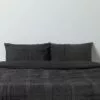 M50 Dauda Duvet Cover + Shams Set - Charcoal