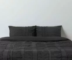 M50 Dauda Duvet Cover + Shams Set - Charcoal