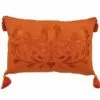 B36 Embroidered Doves Lumbar Pillow Cover