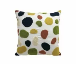 B36 Embroidered Pebbles Pillow Cover