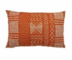 B36 Batik Print Lumbar Pillow Cover