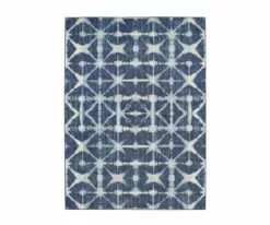 K01 Expressions Triangle Accordion Rug - Indigo