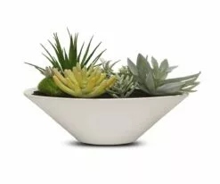 S64 Large Potted Arranged Faux Succulents