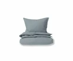 B36 Laila Linen Duvet Cover + Shams Set - Blue