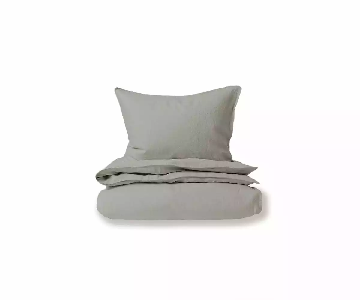 B36 Laila Linen Duvet Cover + Shams Set - Grey 1 B36 Laila Linen Duvet Cover + Shams Set - Grey