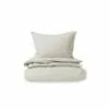 B36 Laila Linen Duvet Cover + Shams Set - Light Grey