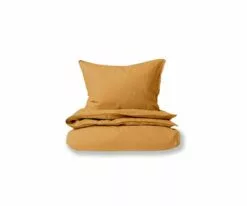 B36 Laila Linen Duvet Cover + Shams Set - Mustard