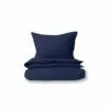 B36 Laila Linen Duvet Cover + Shams Set - Navy