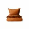 B36 Laila Linen Duvet Cover + Shams Set - Rust